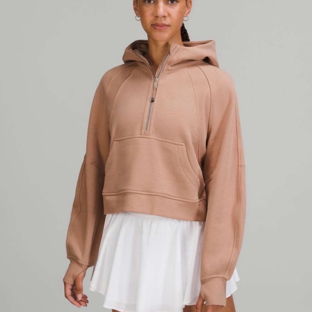 Lululemon scuba oversized half-zip hoodie - pink clay xs/s